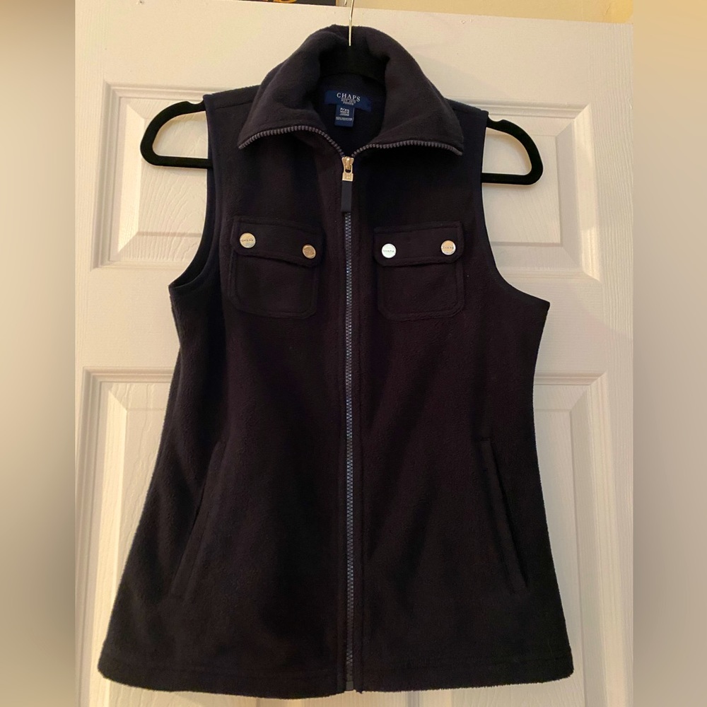 Women’s Navy Blue Petite XS Fleece Vest